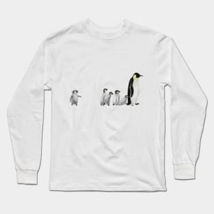 little penguin says No I am not going to school Long Sleeve T-Shirt